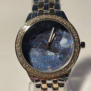 Carolina Panthers Women's NFL TWO-TONED Stainless-Steel Bracelet Watch (RARE)NEW